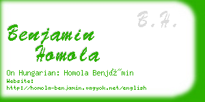 benjamin homola business card